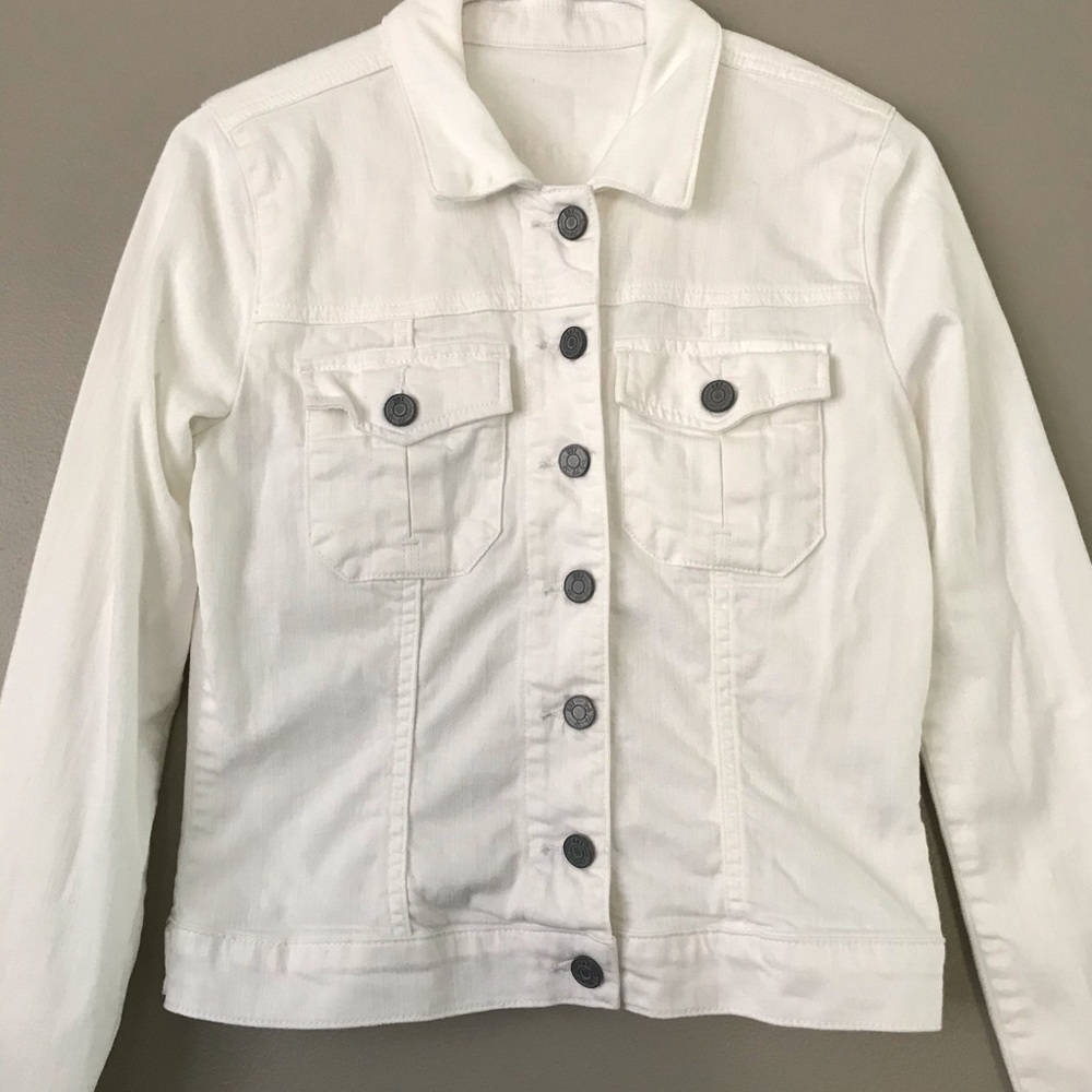Kut from the Cloth white denim jacket